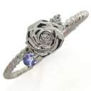 タンザナイト ピンキーリング 薔薇モチーフ 指輪 シルバーアクセサリー
