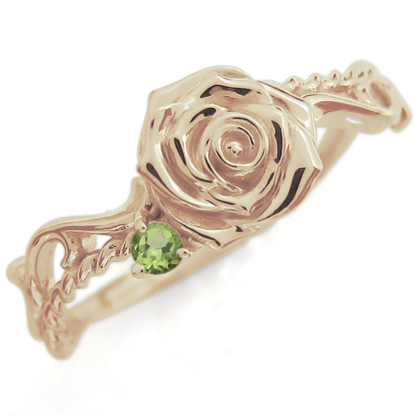 ペリドット指輪アラベスクリング10...