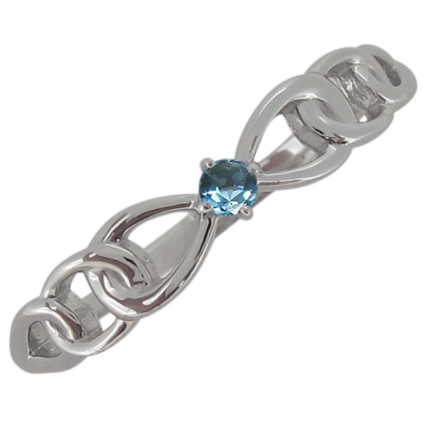 Topaz - ブルートパーズ リボンリング シルバー レディース アクセサリー 指輪 母の日 2026