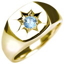 ブルートパーズ リング 18金 メンズ 11月誕生石 指輪 ゴールド ブルートパーズ リング 18K 18金指輪 一粒ジュエリー 幅広 2025 オススメ ギフ...