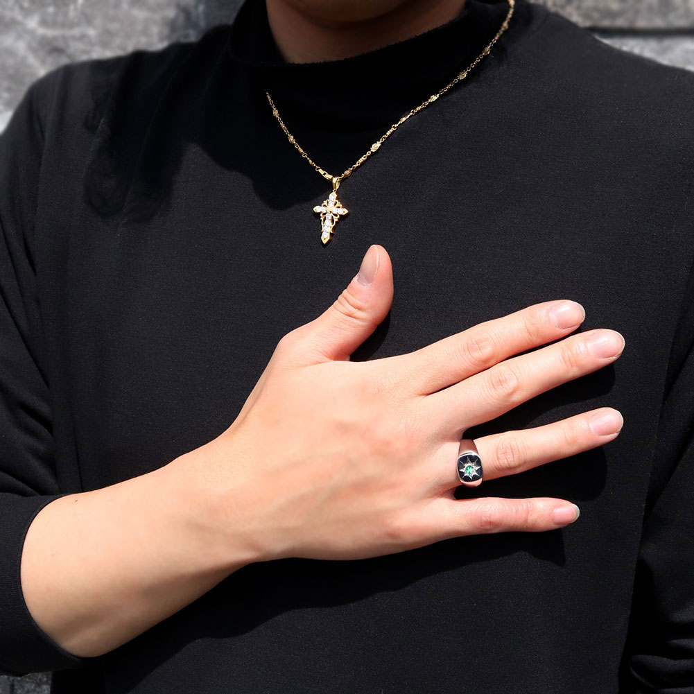 エメラルド リング 18金 メンズ 5月誕生石 指輪 ゴールド エメラルドリング 18K 18金指輪 一粒ジュエリー 幅広 2025 オススメ ギフト 自分へのご褒美 メンズリング 大きい 地金 20代 30代 40代 50代 60代 plejour-10006852 PLEJOUR 誕生石ジュエリー専門店 サンプル画像2