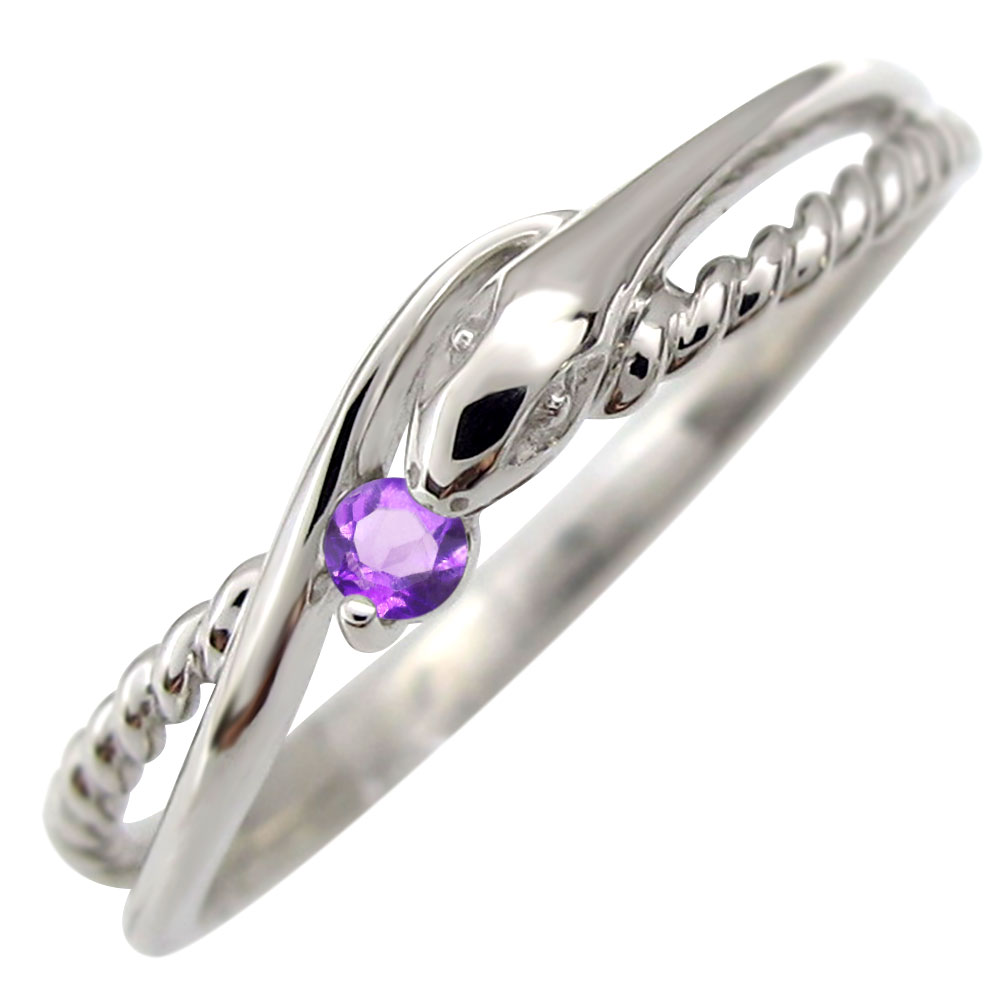 指輪 sv925 アメジスト リング シルバー 2月誕生石 アメジストリング レディース 金運 幸運 蛇 ヘビ スネーク 縄 ホワイトデー 金運の象徴 還暦 アニバーサリー お祝い 女性 古稀 母の日ジュエリー