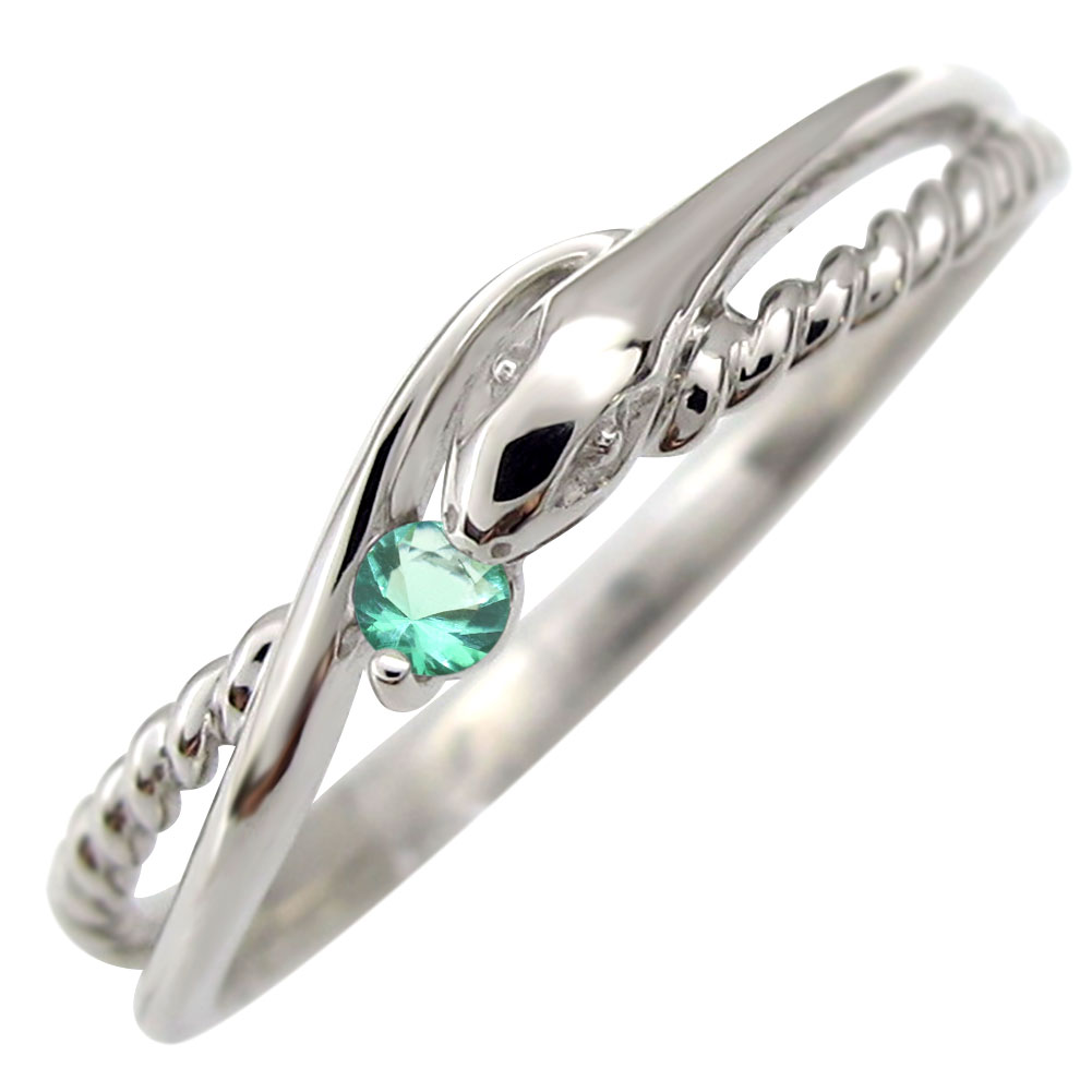 指輪 sv925 エメラルド リング シルバー 5月誕生石 エメラルドリング レディース 金運 幸運 蛇 ヘビ スネーク 縄 ホワイトデー 金運の象徴 還暦 アニバーサリー お祝い 女性 古稀 母の日ジュエリー