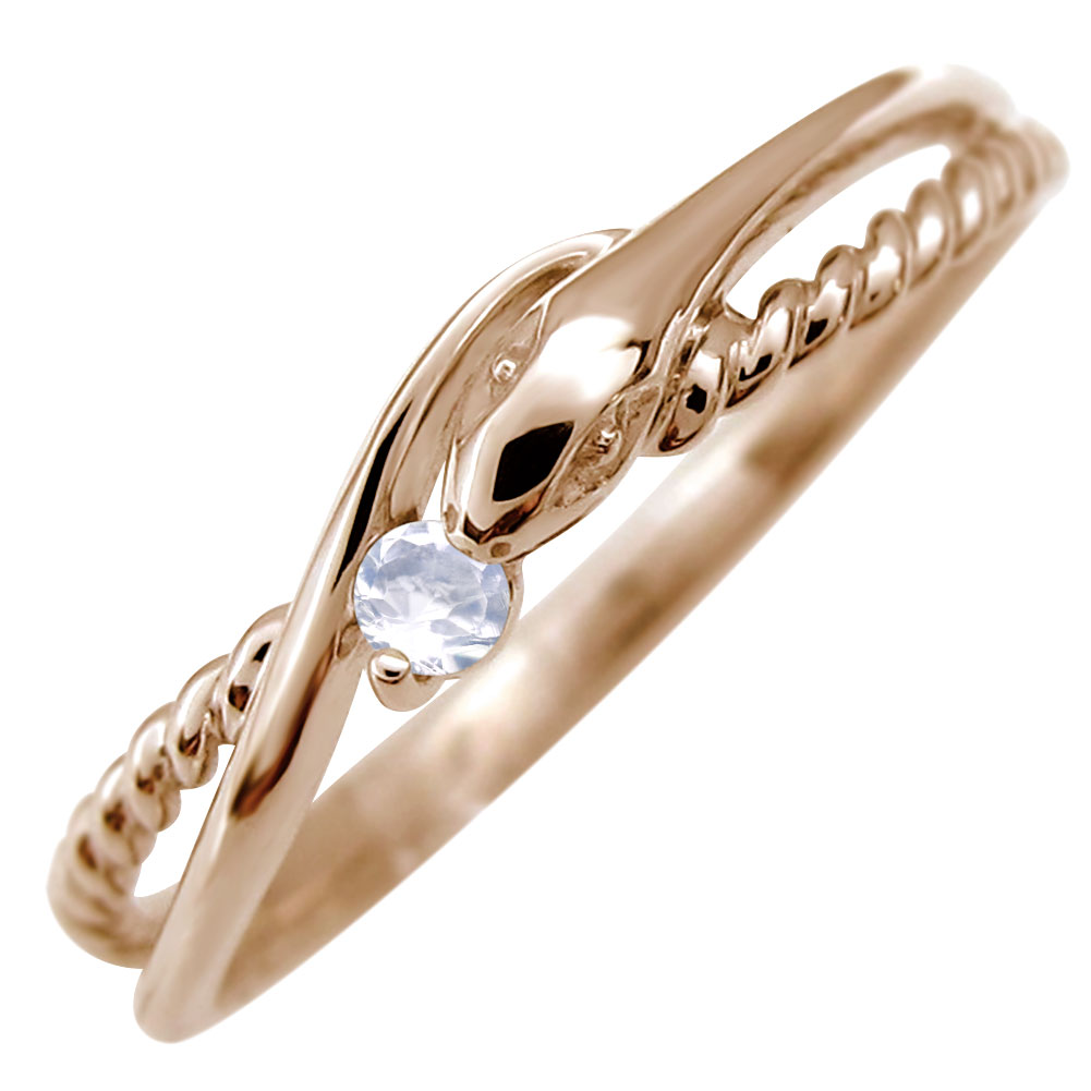 へび リング 蛇 指輪 10金 10K ブルームーンストーン ファランジリング ブルームーンストーンリング ゴールド お守り ピンキーリング 母の日 プレゼント 6月誕生石 人気 おしゃれ シック 金運 縁起 細身 繊細 自分用