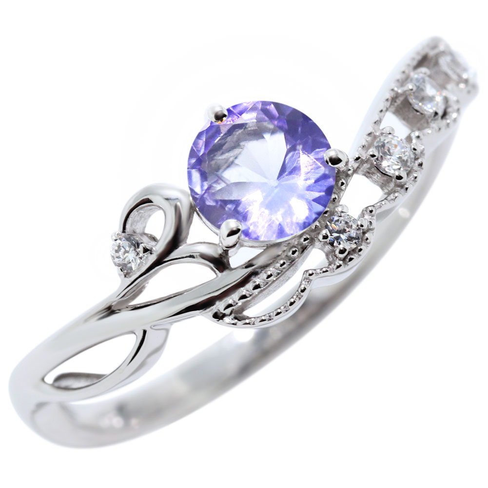 12月誕生石 指輪 プラチナ リング タンザナイト レディース pt900 タンザナイトリング 白鳥 スワン アラベスク 唐草 ライン platinum アクセサリー 12月 つけっぱなし シンプル エレガント ホワイトデー