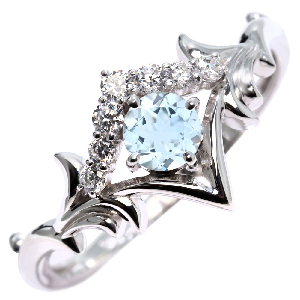 レディースリング指輪アクアマリンシ...