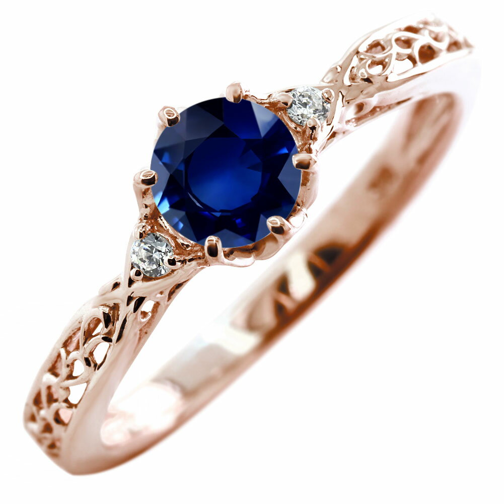 Sapphire - リング サファイア 指輪 10金 K10 サファイアリング フラワー レディース 10K 9月誕生石 誕生石リング アラベスク 10金リング 花 クラウン フラワーモチーフ 人気 可愛い 大人女子 ご褒美 キレイ フォーマル 母の日