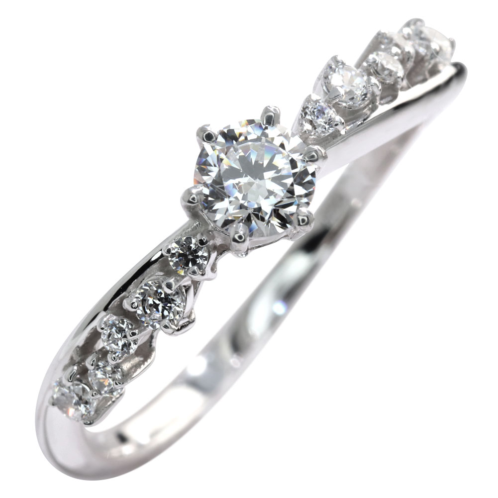 Rakuten - プラチナ 婚約指輪 ダイヤモンド レディース エンゲージリング pt900 ダイヤモンドリング 0.25ct 結婚 プロポーズ 彼女 ブライダル ジュエリー 女性 人気 大人 上品