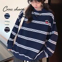 トレーナー 長袖 ボーダー オーバーサイズ ストリート スウェット メンズ レディース ユニセックス トップス 大人 おしゃれ 韓国 ファッション スエット プ...