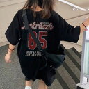 プリントTシャツ レディース メンズ ユニセックス Tシャツ 半袖 ロゴ ナンバー 数字 ジャージ ユニセックス ゆったり ルーズ ヒップホップ ストリート カ...