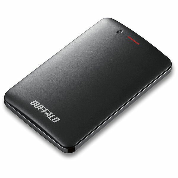 BUFFALO 外付けSSD 耐衝撃対応 ポータブル SSD 480GB SSD-PM480U3A-B USBバスパワー ブラック バッファロー テレワーク 在宅勤務 在宅ワーク に