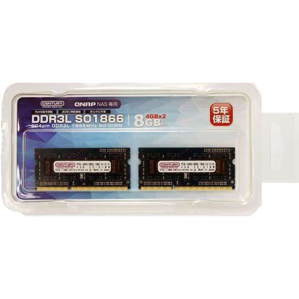 増設メモリ, PC用メモリ QNAP NAS DDR3L-SO1866-8GB-KIT SO-DIMM DDR3 4GB 2 1866MHz S.O.DIMM 