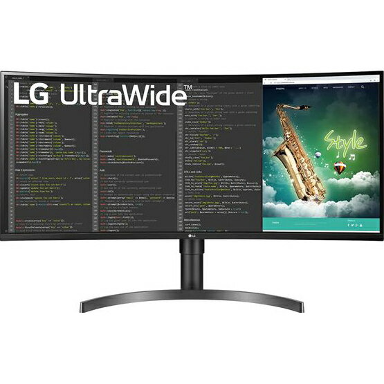 楽天アウトレットPC パソコン プレクス【 5月ずっとお得 ポイント2倍 】 LG 35型 ワイド UWQHD （ 3440×1440 ） VA パネル ノングレア 湾曲 曲面 ディスプレイ （ 35WN75CN-B ） モニター 85Hz 新品 インチ 【代金引換/時間指定不可】