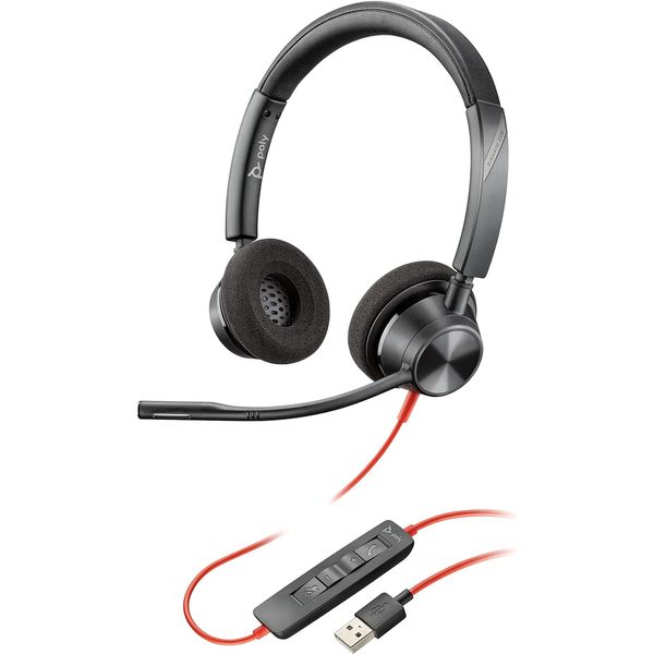 【 5月ずっとお得 ポイント2倍 】 Poly Blackwire 3320 Microsoft Teams Certified USB-A Headset 有線 両耳 ヘッドセット （両耳タイプ、USB-A対応） 214012-01 76J17AA ノイズキャンセルマイク HP Microsoft Teams認定バージョン