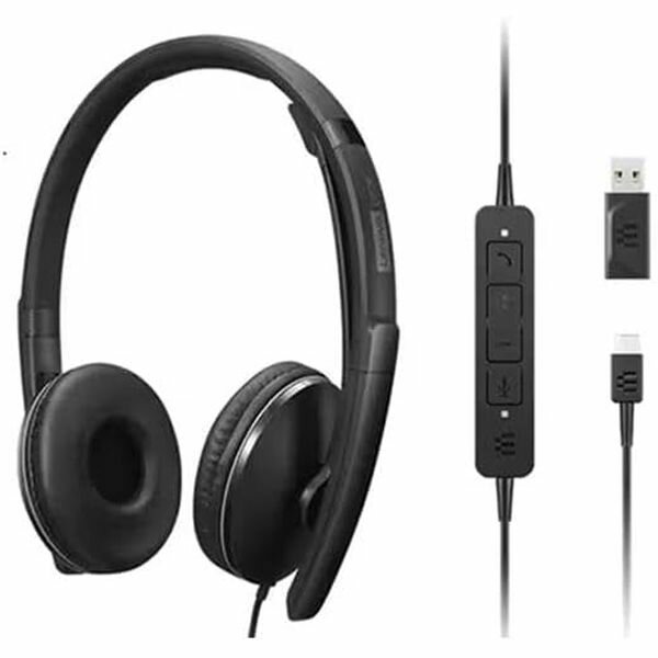 Lenovo Wired アクティブノイズキャンセリング ヘッドセット 2 (UC) USB Type-A Type-C 有線 4XD1M39029