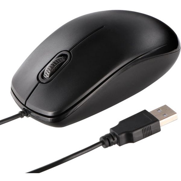 【 5月ずっとお得 ポイント2倍 】 MSソリューションズ USB 有線 光学式 マウス ブラック 3ボタン ホイール USB-A ケーブル長1.5m