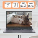 y 5Ƃ |Cg2{ z ASUS m[gp\R VivoBook 15 M515UA 15.6C` tHD eL[ WEBJ  AMD Ryzen 7 5700U 8RA SSD 512GB Iׂ Officet / Ȃ O[ m[gPC p\R