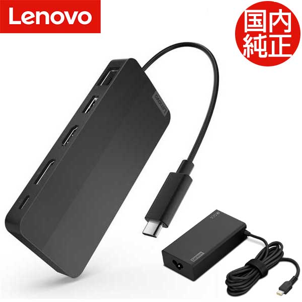 Lenovo USB Type-C デュアルディスプレイ トラベルドック ACアダプターあり モデル 40B90100JP レノボ ..
