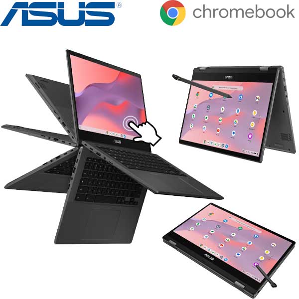 ASUS 2in1 ノートパソコン Chromebook CM14 Flip 14.0インチ フルHD タッチパネル MediaTek MT8183 メモリ 8GB eMMC 64GB ChromeOS 無線LAN WEBカメラ タッチペン付き タブレット ノート PC エイスース クロムブック クロームブック 【メーカー認定整備済製品】