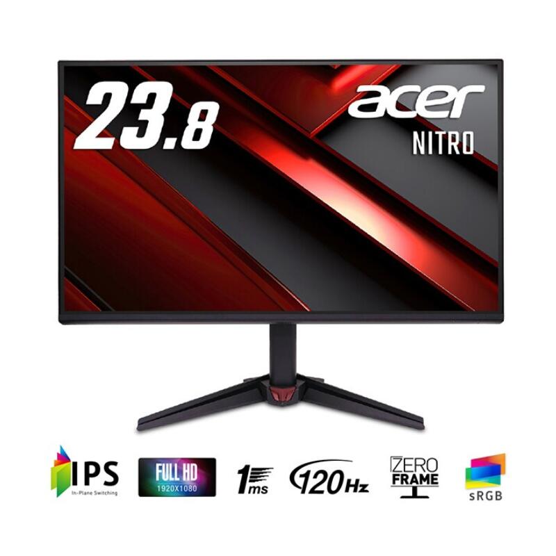 Acer ( エイサー ) 23.8型 ワイド フルHD ( 1920×1080 ) IPS パネル ノングレア LEDバックライト ディスプレイ NITRO VG0 ( VG240YGbmipx ) モニター HDMI Displayport 応答速度 1ms 120Hz 23.8インチ 【キズあり】