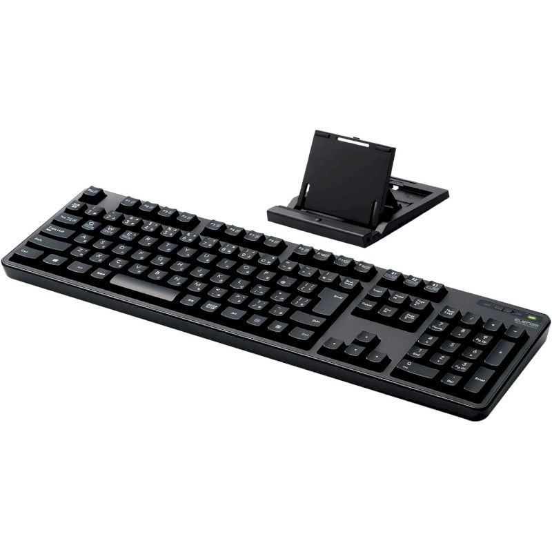 Rakuten - 【ポイント最大32倍&89％OFF】 エレコム キーボード BTフルキーボード メンブレン スタンド マルチペアリング ブラック 新品 入力機器 テンキー付き TK-FBM112BK 【代引不可/時間指定不可】