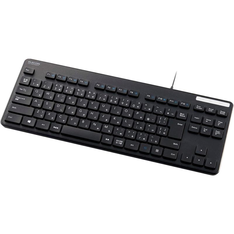 Rakuten - エレコム キーボード 有線キーボード 薄型 メンブレン式 抗菌 コンパクトサイズ ブラック 新品 入力機器 TK-FCM107KBK 【代引不可/時間指定不可】