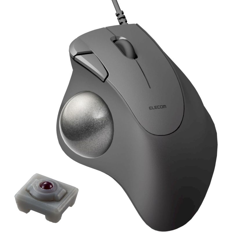 Rakuten - エレコム マウス トラックボールマウス IST 親指 人工ルビー 有線 ブラック 新品 入力機器 M-IT10URBK 【代引不可/時間指定不可】