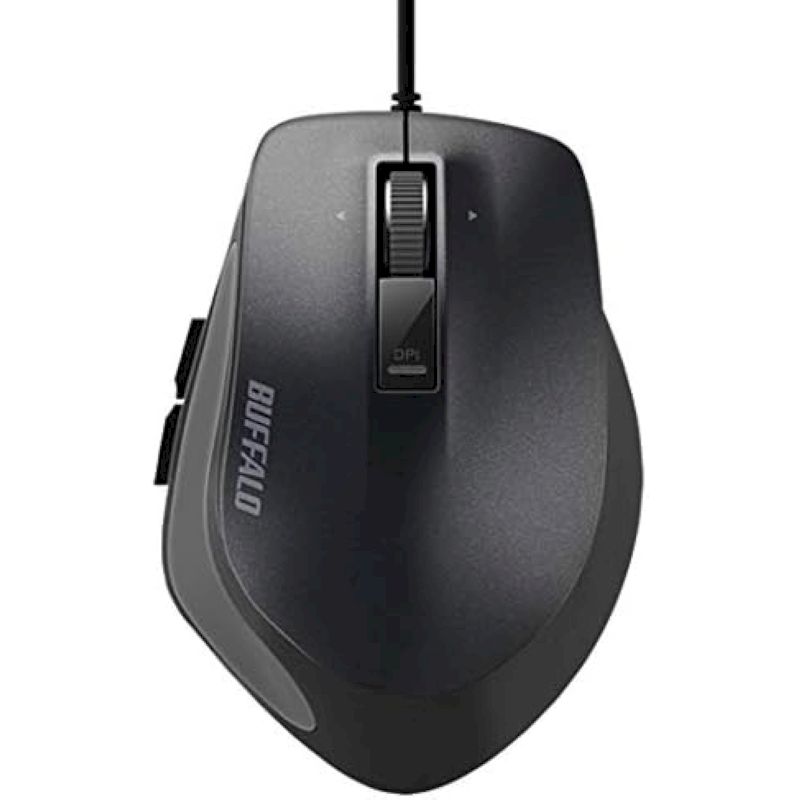 Rakuten - 【ポイント最大32倍&89％OFF】 BUFFALO マウス 有線 BlueLED プレミアムフィットマウス Mサイズ ブラック 新品 入力機器 BSMBU500MBK 【代引不可/時間指定不可】