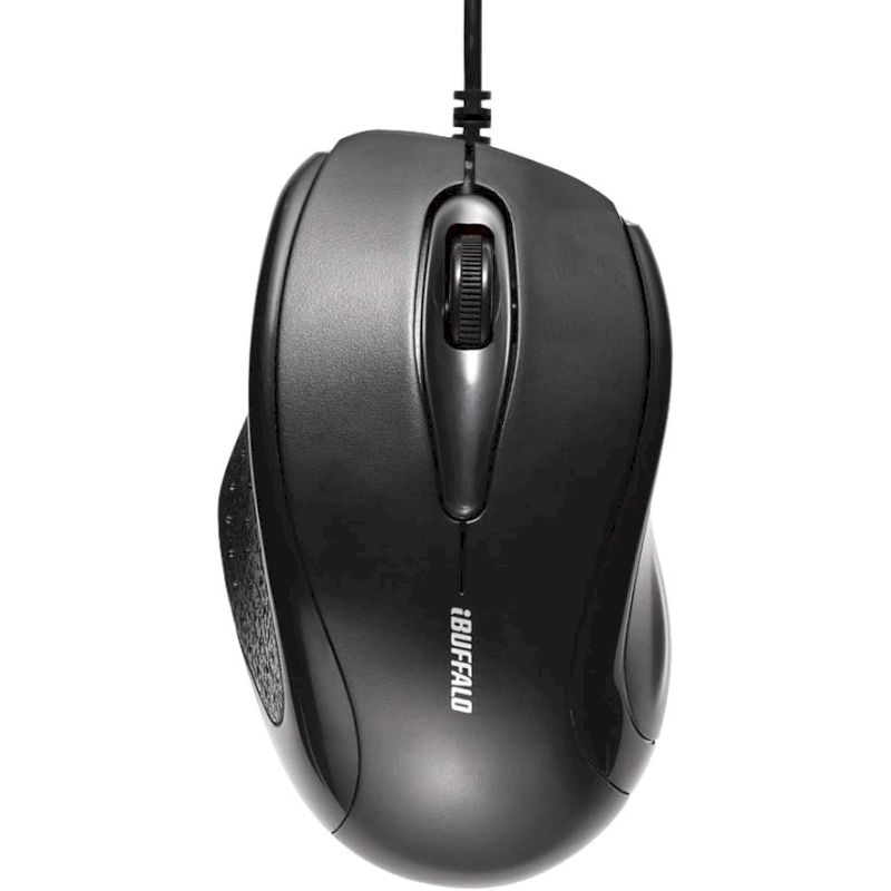 Rakuten - 【ポイント最大32倍&89％OFF】 BUFFALO マウス BSMRU21BKZ 有線IR LEDマウス 3ボタン 簡易パッケージ ブラック 新品 入力機器 BSMRU21BKZ 【代引不可/時間指定不可】