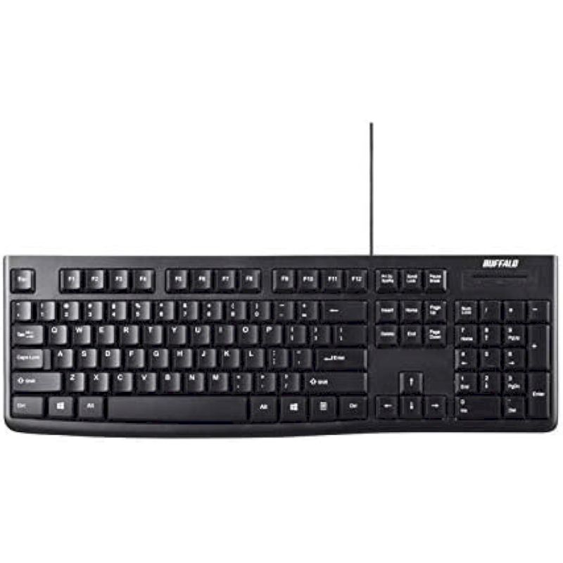 Rakuten - 【ポイント最大32倍&89％OFF】 BUFFALO キーボード BSKBU100ENBK USB接続 有線スタンダードキーボード English配列 新品 入力機器 【代引不可/時間指定不可】