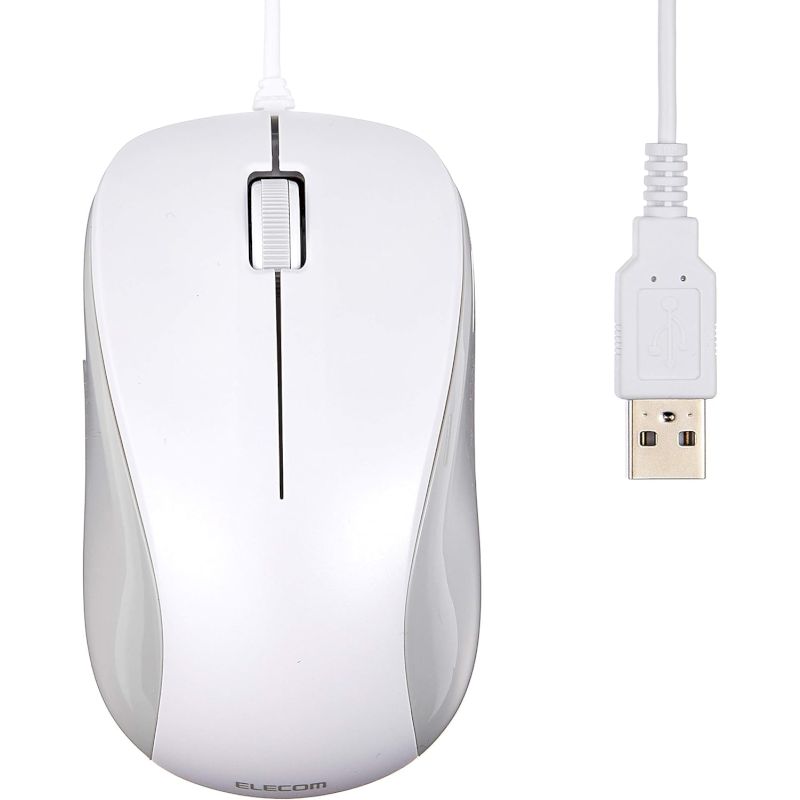 Rakuten - 【ポイント最大32倍&89％OFF】 エレコム マウス 光学式マウス USB 3ボタン ホワイト ROHS指令準拠 M-K6URWH RS 新品 入力機器 M-K6URWH/RS 【代引不可/時間指定不可】