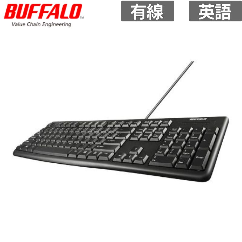 乐天商城 - BUFFALO キーボード BSKBU100ENBK USB接続 有線スタンダードキーボード English配列 新品 入力機器 【代引不可/時間指定不可】