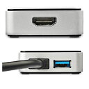 StarTech.com USB 3.-HDMI変換アダプタ(USBポート x1付き) 外付けディスプレイ増設アダプタ USB 3. A(オス)-HDMI(メス) 192x12/ 18p USB32HDEH