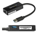 【ポイント最大24倍!】 StarTech.com USB 3.0-Gigabit Ethernet LANアダプタ ブラック (USBポート x1付き) 10/100/1000Mbps NICネットワークアダプタ USB SuperSpeed(オス)-RJ45(メス)有線LANアダプタ USB31000SPTB