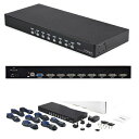 【ポイント最大47倍&抽選100%バック】 StarTech.com 1Uラックマウント対応型 8ポート シングルVGAディスプレイ対応USB接続KVMスイッチ/PCパソコンCPU切替器(OSD機能/USB VGA KVMケーブル付) SV831DUSBUK|詳細画像