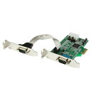 StarTech.com シリアル2ポート増設ロープロファイルPCI Expressインターフェースカード 2x RS232Cシリアルポート(DB9 オス)拡張用PCIe接続ボード 16550 UART内蔵 PEX2S553LP