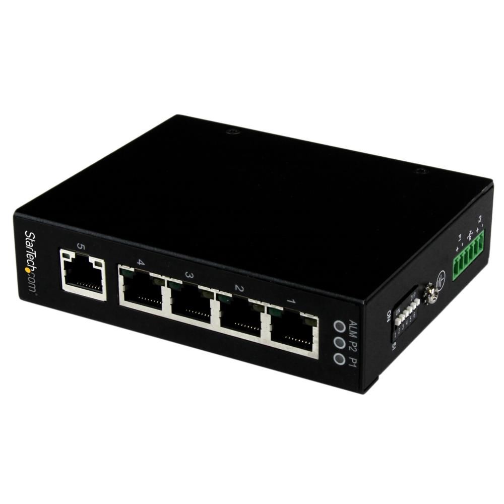 【最大30,000円OFFクーポン対象店】 StarTech.com 5ポート アンマネージ産業用ギガビットイーサネットスイッチ DINレール対応/壁取付け可能ネットワークGigabit Ethernetスイッチングハブ IP30保護等級準拠ケース IES51000