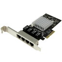 StarTech.com 4ポート ギガビットイーサネット増設PCI Express LANカード Intel I350チップセット搭載NIC/ネットワークアダ...