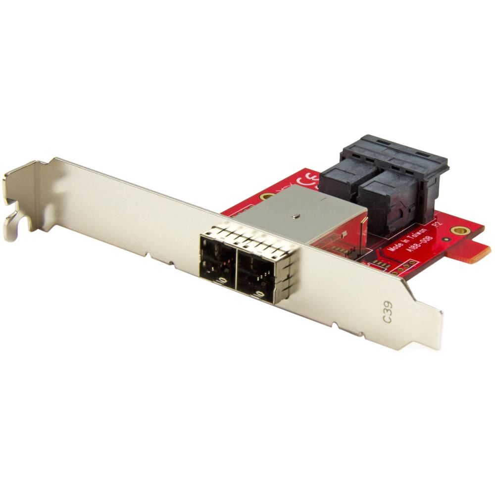 【最大30,000円OFFクーポン対象店】 StarTech.com MiniSAS変換アダプタ デュアルSFF-8643 - SFF-8644 ロープロファイルブラケット付属 12Gbps SFF86448PLT2
