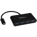 StarTech.com 4ポート増設USB 3.ハブ USB Type-C接続 USB-C - 4x USB-A USBバスパワー対応 USB 3.1 Gen 1(5Gbps)対応 HB3C4AB