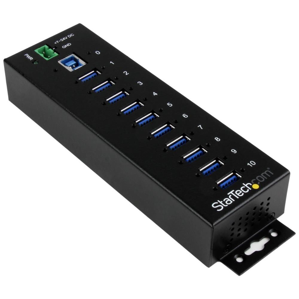 乐天商城 - StarTech.com 10ポート産業用USB 3.0ハブ ESD保護/350Wサージ保護 ウォールマウント対応 ST1030USBM