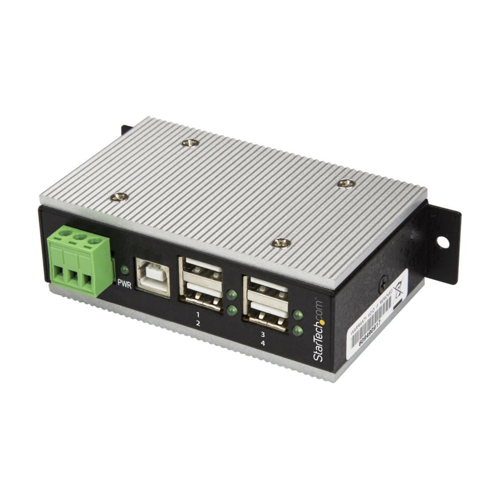 Rakuten - 【ポイント最大32倍&89％OFF】 StarTech.com 4ポート産業用USB 2.0ハブ ESD保護/350Wサージ保護 ウォールマウント対応 HB20A4AME