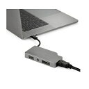 StarTech.com USB Type-C接続マルチディスプレイアダプタ 4K/60Hz対応 スペースグレー VGA/DVI/HDMI/mDP出力対応 CDPVDHDMDP2G