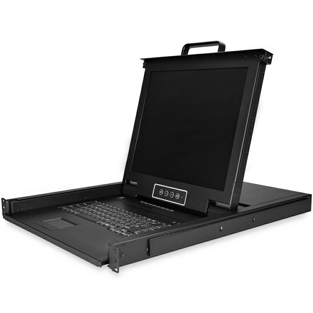 【最大30,000円OFFクーポン対象店】 StarTech.com ラックマウント対応KVMコンソールドロワー VGA対応17インチLCD 1U 8ポートKVMスイッチ搭載 1280x1024 RKCONS1708K