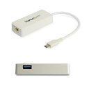 【ポイント最大24倍!】 StarTech.com USB Type-C 有線LANアダプタ ホワイト USB-Aポート付属 USB-C-ギガビットEthernet変換NIC US1GC301AUW