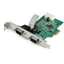 【ポイント最大24倍!】 StarTech.com シリアル2ポート増設PCI Expressカード 2xRS232Cポート拡張PCIe接続ボード 16950 UART内蔵 Windows&Linux対応 PEX2S953