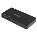 【ポイント最大24倍!】 StarTech.com USB-Cパソコン対応2ポートKVMスイッチ 4K60Hz HDMI コンパクトUSB Type-Cパソコン...