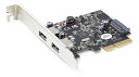 StarTech.com 2ポートUSB-A増設PCI Expressインターフェースカード/各ポートで10Gbpsに対応/USB 3.1 Gen 2(USB 3.2 Gen 2)準拠PCIe拡張カード/標準&ロープロファイル対応 PEXUSB312A3