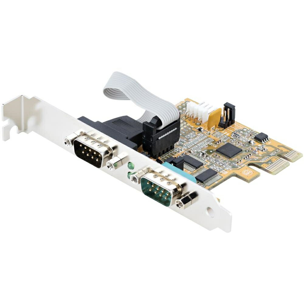 【当選確率1/2！最大100%ポイントバック!】 StarTech.com RS232Cシリアルアダプターカード/PCI Express/2ポート/16C1050 UART/標準 & ロープロファイルブラケット/COM番号保持機能/Windows & Linux 21050-PC-SERIAL-CARD
