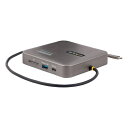 StarTech.com マルチポートアダプター/USB-C接続/デュアルモニター/4K6Hz HDMI 2./1W USB PDパススルー/2x 1Gbps USB 3.1ハブ 12B-USBC-MULTIPORT